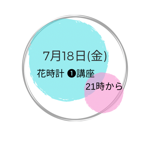 7月18日(金曜） 夜　花時計(1)講座